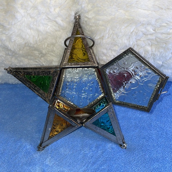 NWT Mediterranean Interior Glass Tea light Holder. - Picture 5 of 5